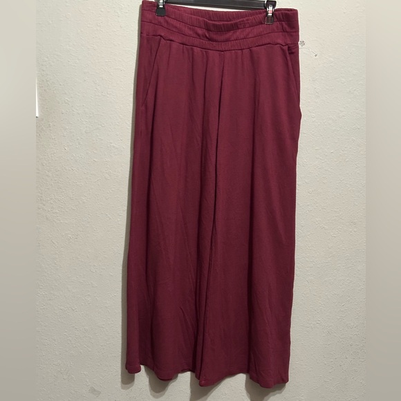 FP Movement by Free People Wide Leg Pants in Burgundy - Picture 3 of 11